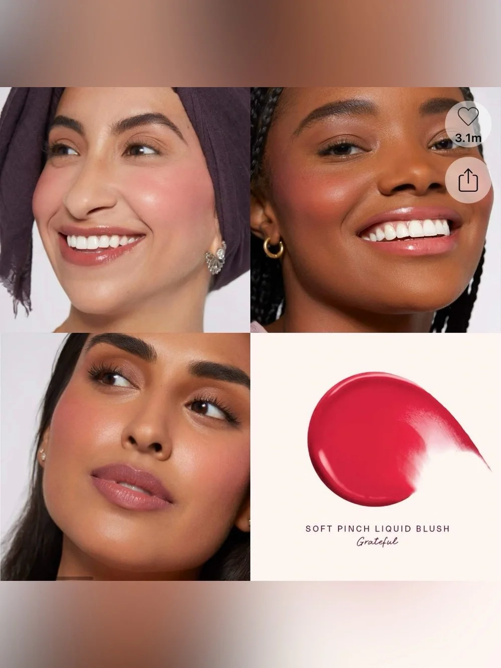 Rare Beauty Soft Pinch Dewy Liquid Blush GRATEFUL Full Sz! BNIB Authentic NEW